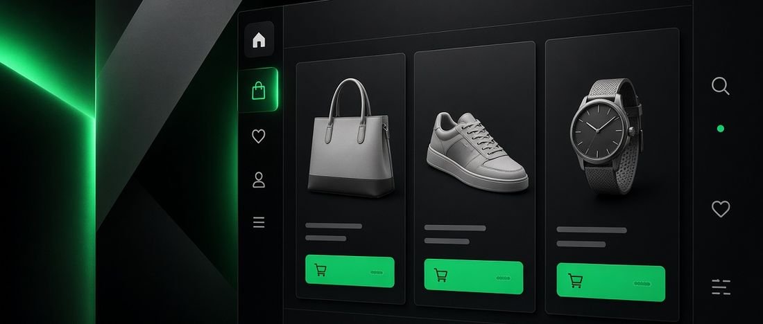 An ecommerce website product listing with add to basket buttons