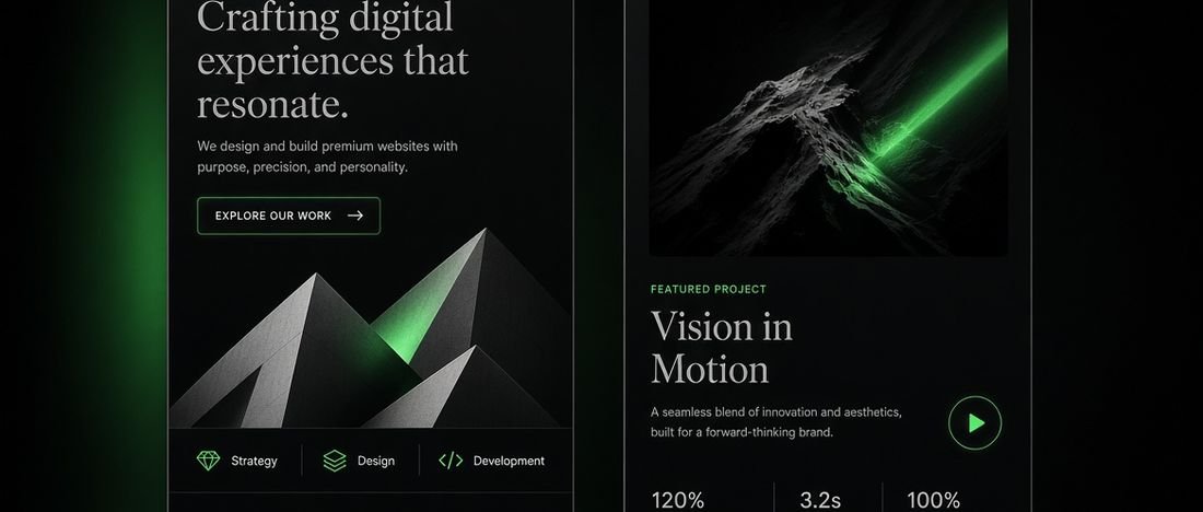 A website design used as a reference in a design brief
