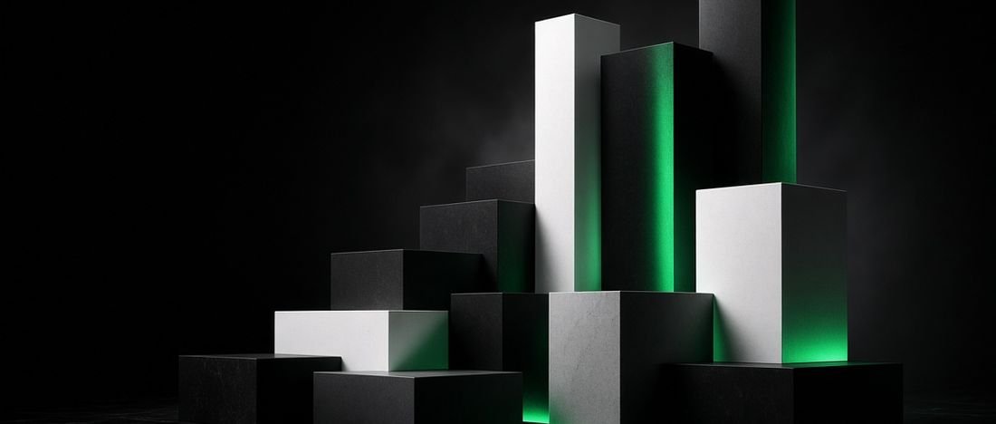 Blocks at different heights showing what drives web design cost