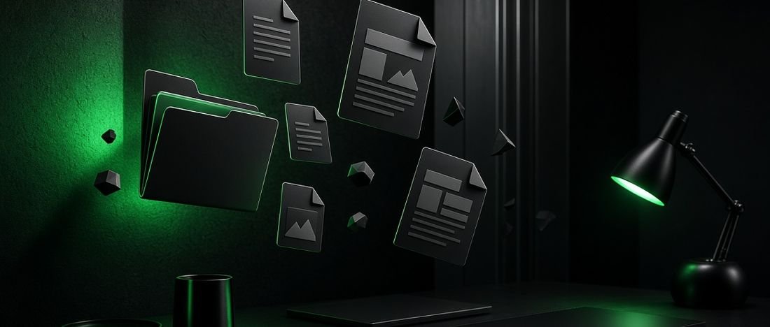 Scattered project documents from a disorganised web design project