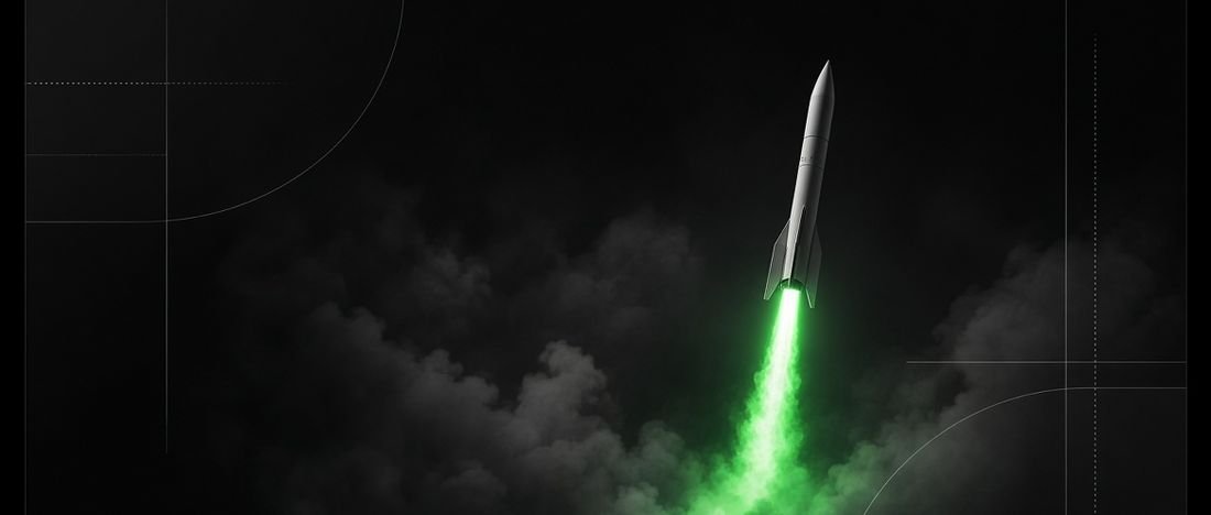 A launch, representing a website going live